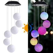 Solar Butterfly Wind Chimes: Outdoor Garland Lights by 