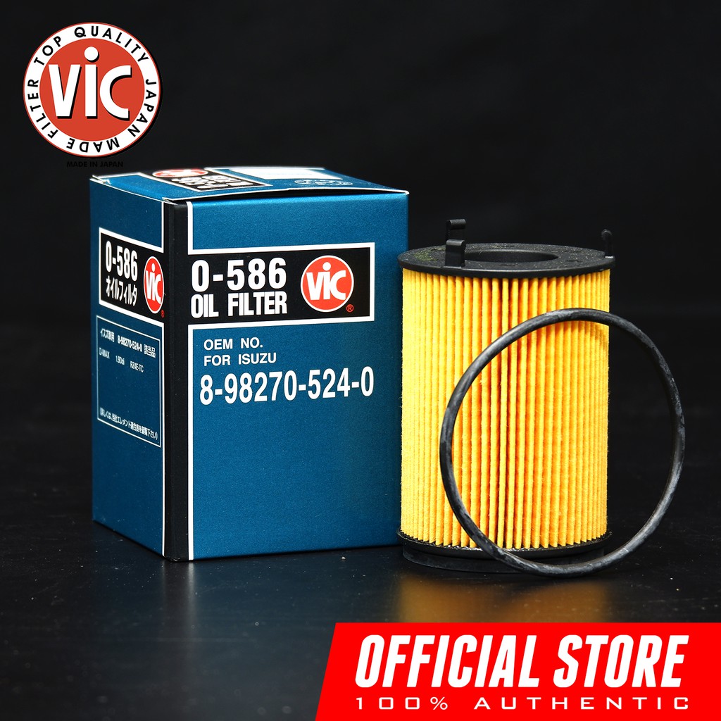 VIC Oil Filter Element Type O586 for Isuzu muX RZ4E LSA 4x2 2018up