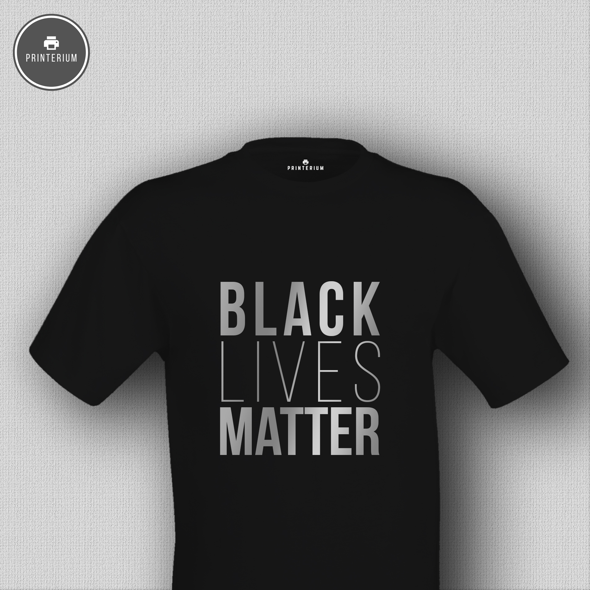 BLACK LIVES MATTER T-shirt silver print 