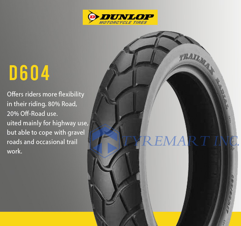 Dunlop Tires D604 3.00-21 51P Tubetype Dual Action Motorcycle Tire (Front)  | Lazada PH