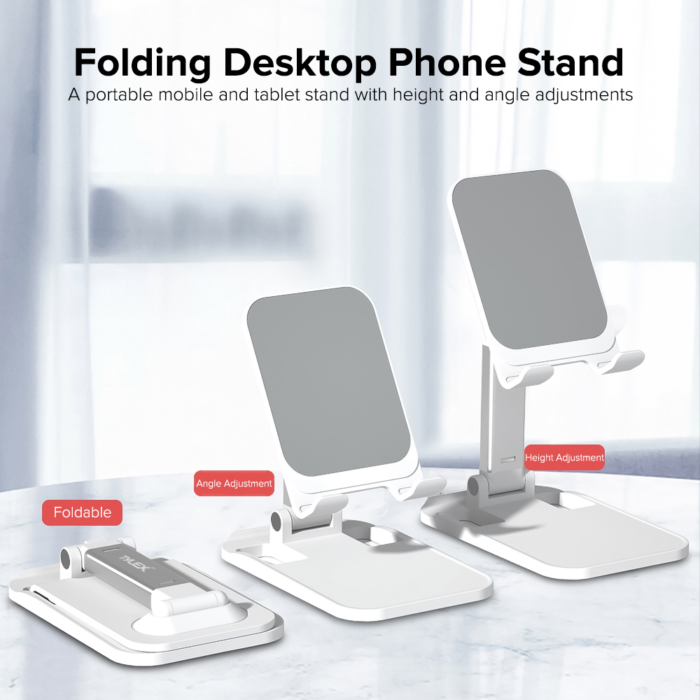 TYLEX XL22 Universal Folding Desktop Phone Stand Holder Extandable Height  Adjustable Angle