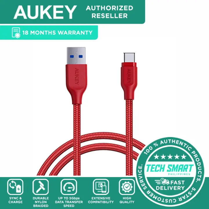 Aukey Usb C To Usb A 3 1 Cable Type C Nylon Braided For Samsung S8 S8 Note 8 Nintendo Switch And Compatible Devices 4ft Lazada Ph