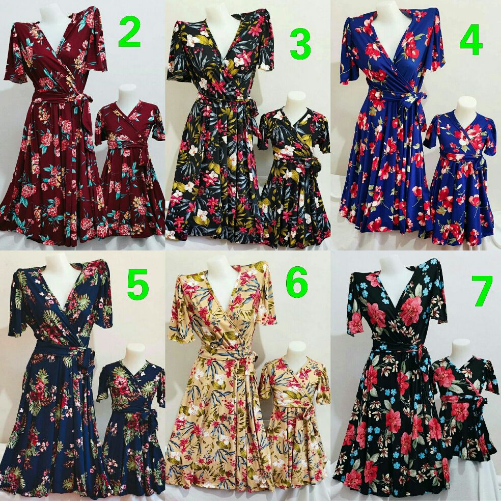mother and daughter dress lazada