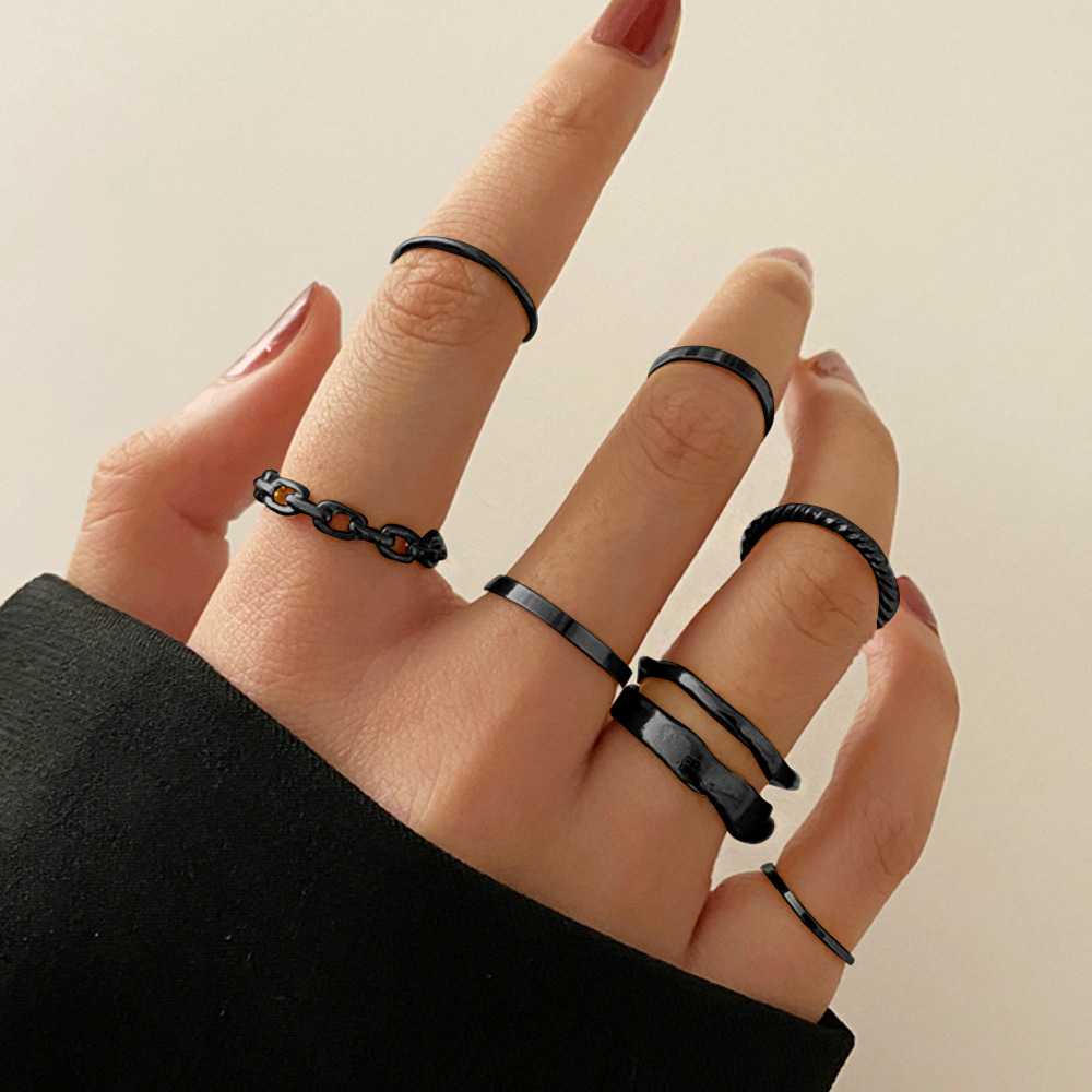 Black Crystal Ring for Women | FashionCrab.com-vachngandaiphat.com.vn