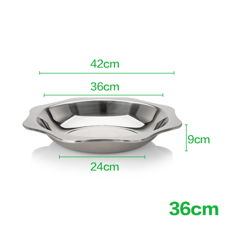 Stainless Steel Octagonal Lobster Dish Flat Bottom Dry Pot Spicy ...