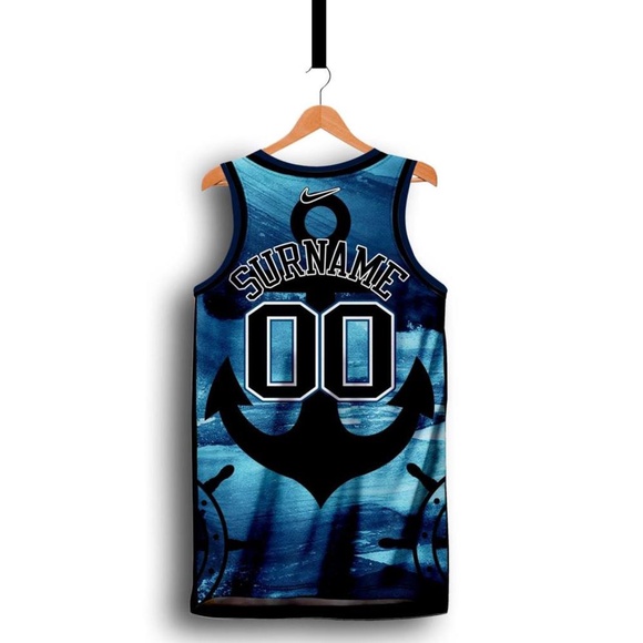 SEAMAN 01 MID SEA BASKETBALL JERSEY FREE CUSTOMIZE OF NAME AND NUMBER ONLY  full sublimation high quality fabrics jersey/ trending jersey