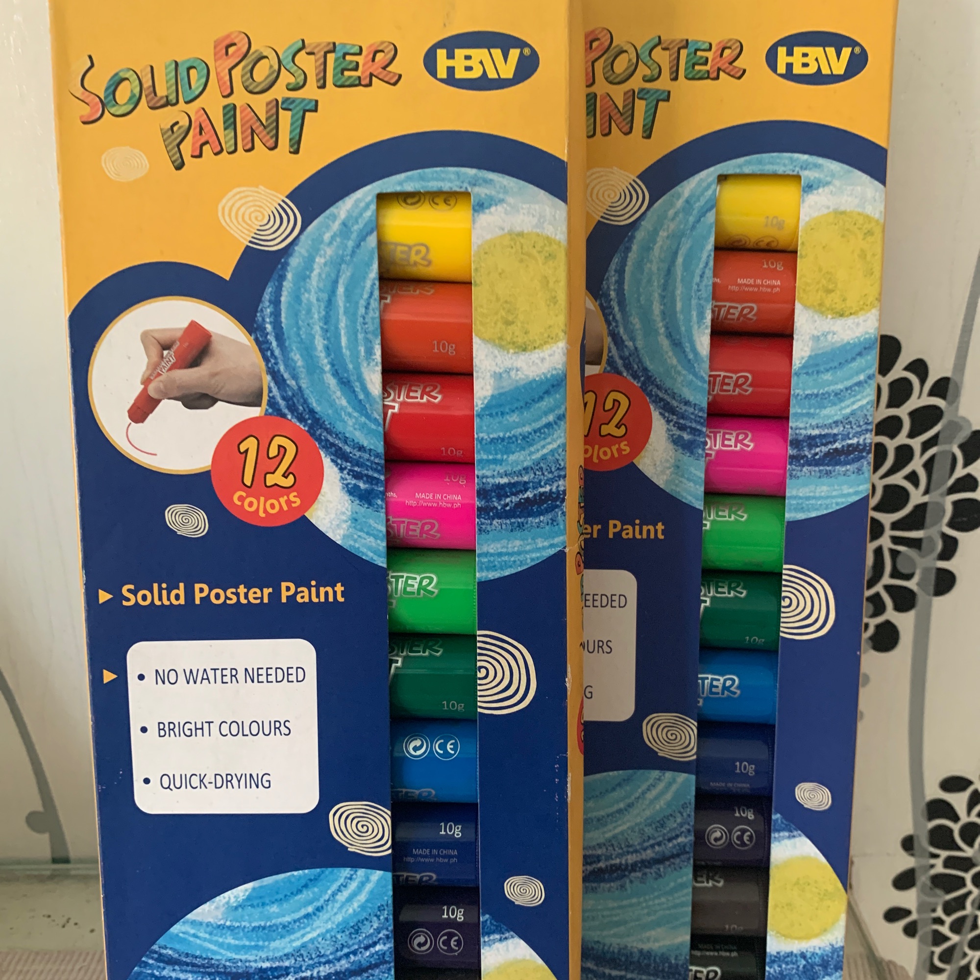 HBW, SOLID POSTER PAINT 12 COLOR (10g)