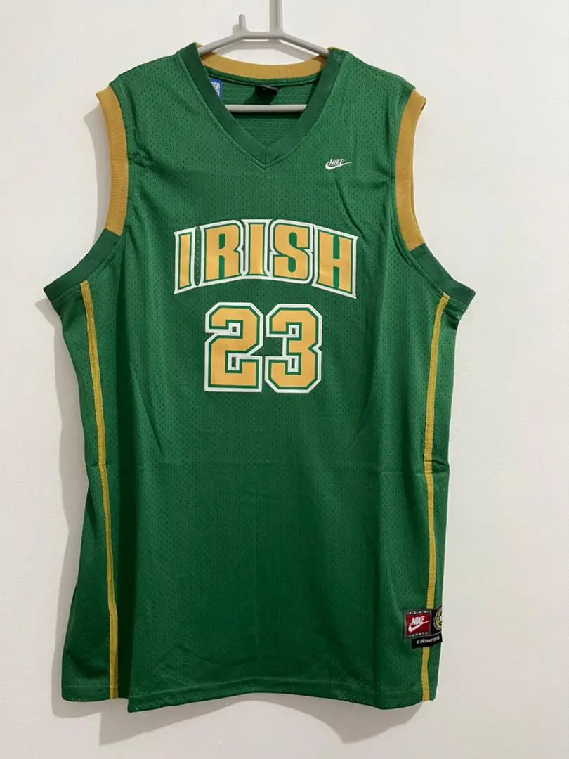 Original NCAA Normal Embroiery Notre Dame Fighting Irish 23 Lebron