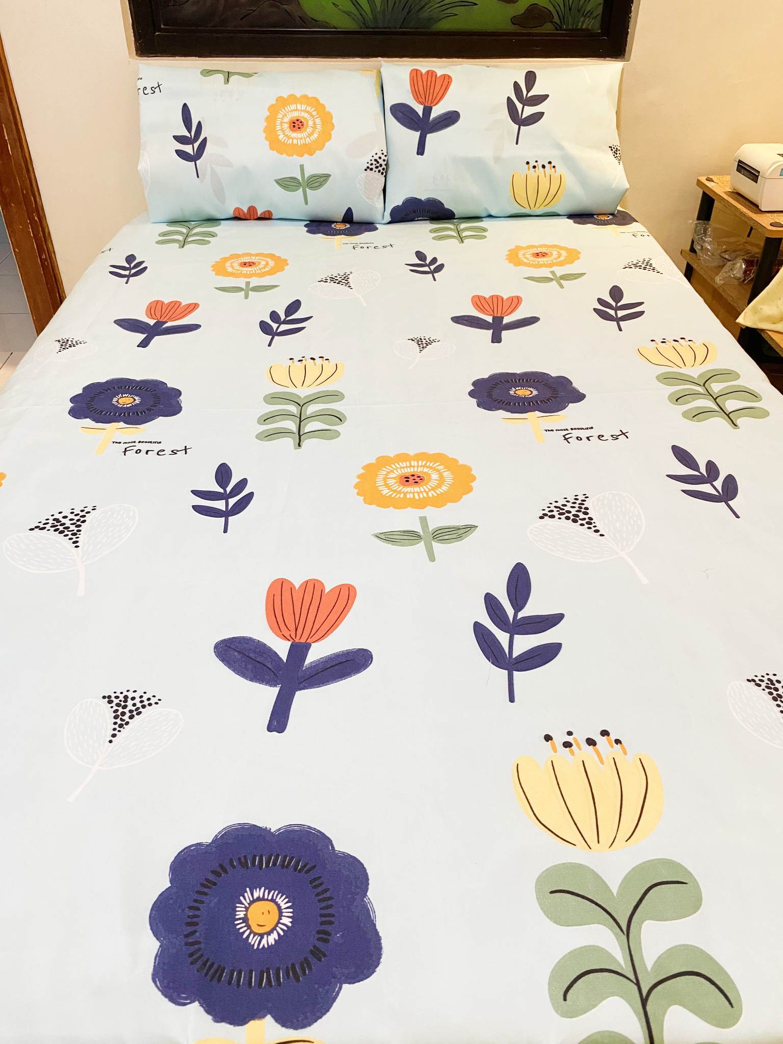 Floral Bedsheets 3 in 1 Set 100 Premium Canadian Cotton Bedsheets