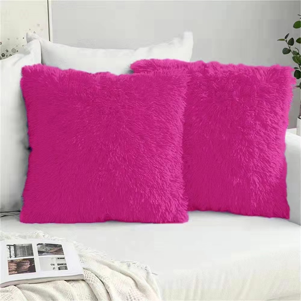 1Pc Fluffy Throw Pillow Case for Sofa Couch Living room Home 17x17 Lazada PH
