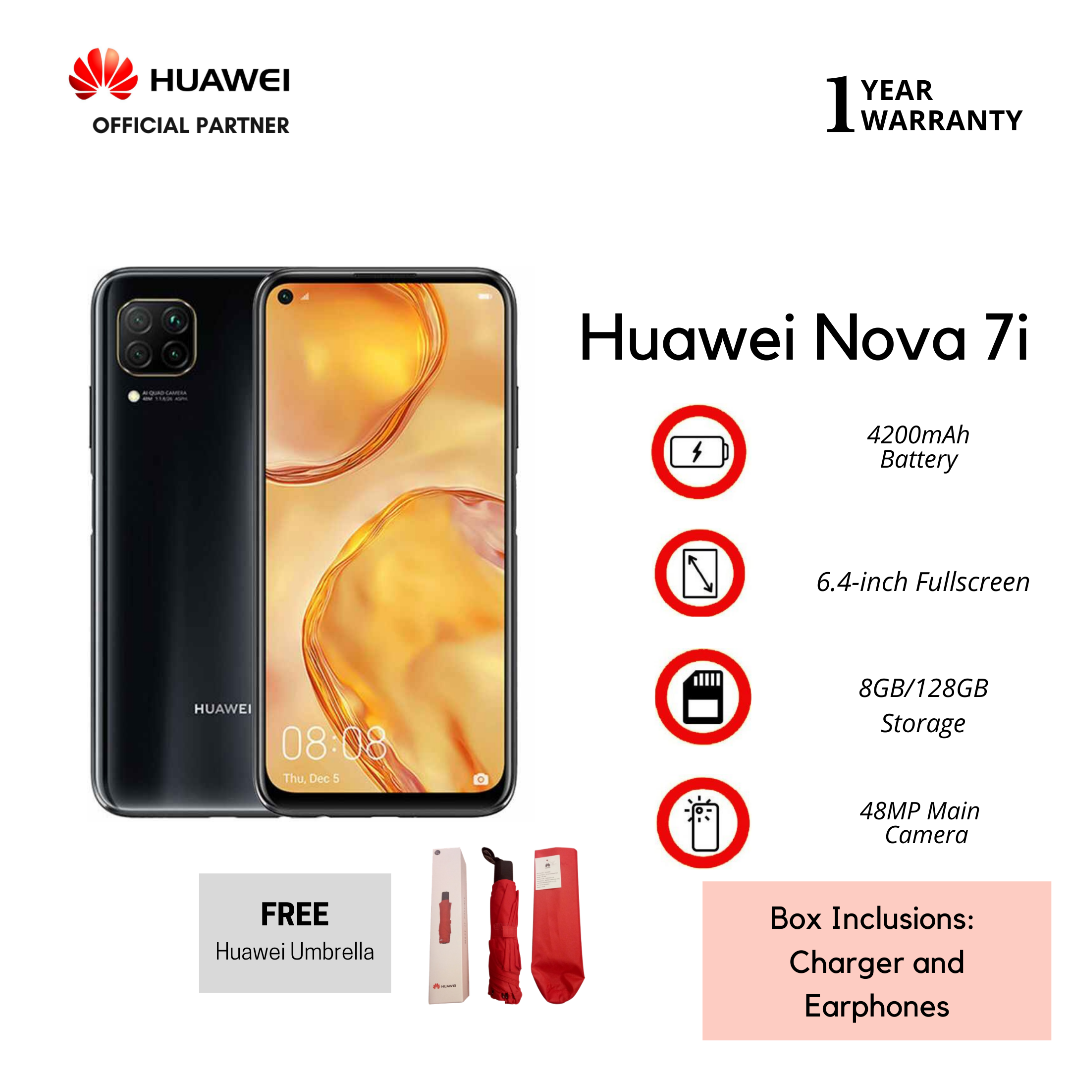 huawei nova 7i inches