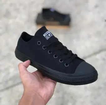 converse all black shoes