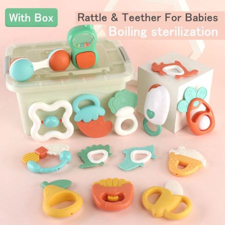 Makos Baby Rattles and Teether Set - Perfect Gift