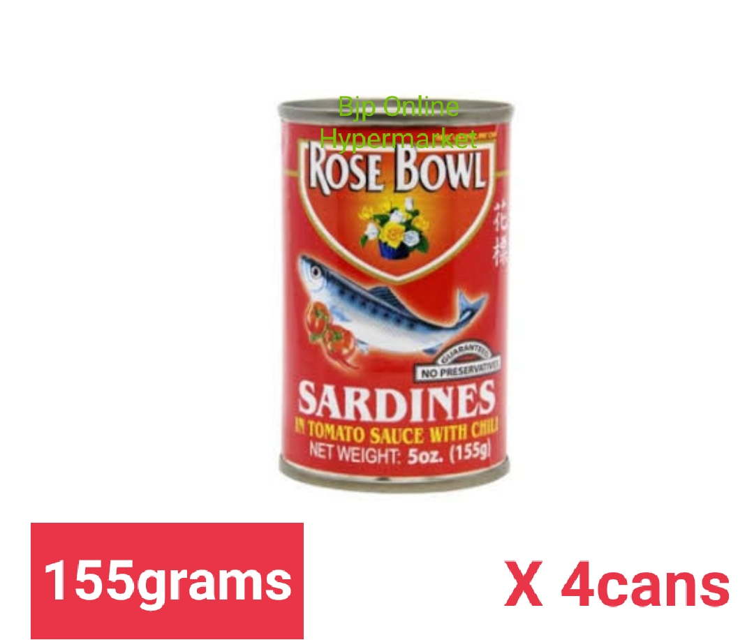 ROSE BOWL SARDINES IN TOMATO SAUCE WITH CHILI 155 GRAMS X 4 CANS Lazada PH