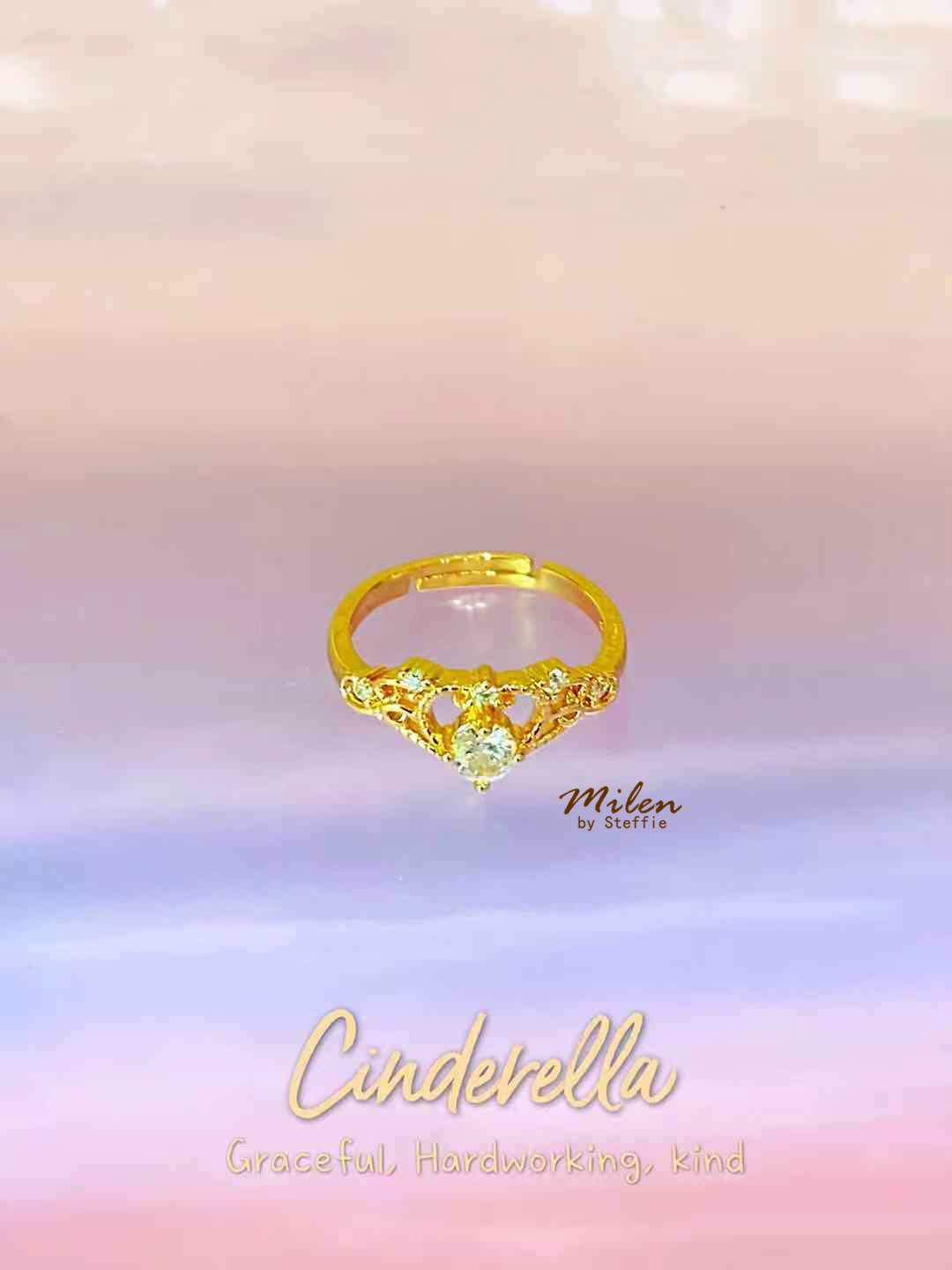Milen by Steffie to Disneyland Tiara Adjustable Ring Lazada PH