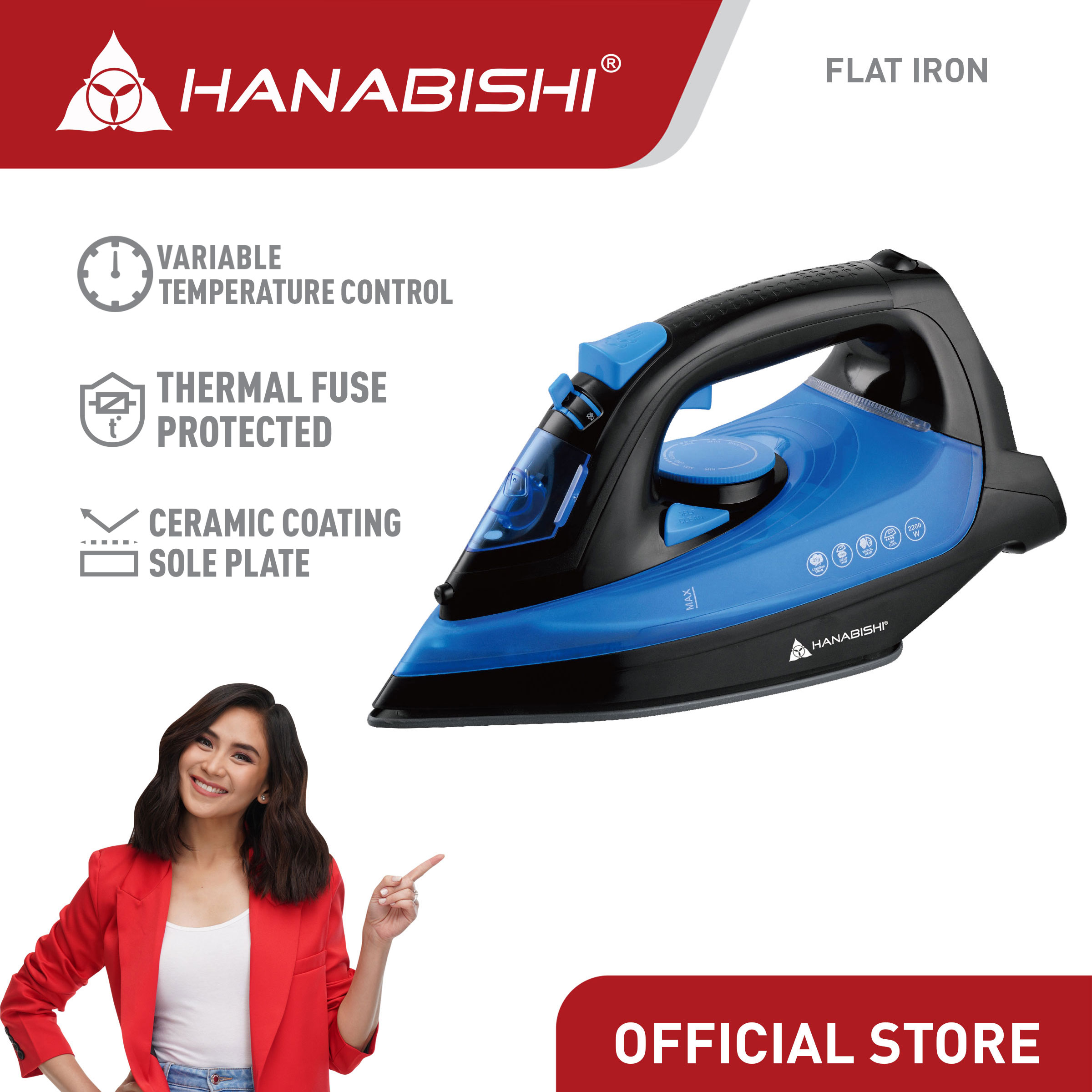 Hanabishi Dry Flat Iron for Clothes HI93CC Lazada PH