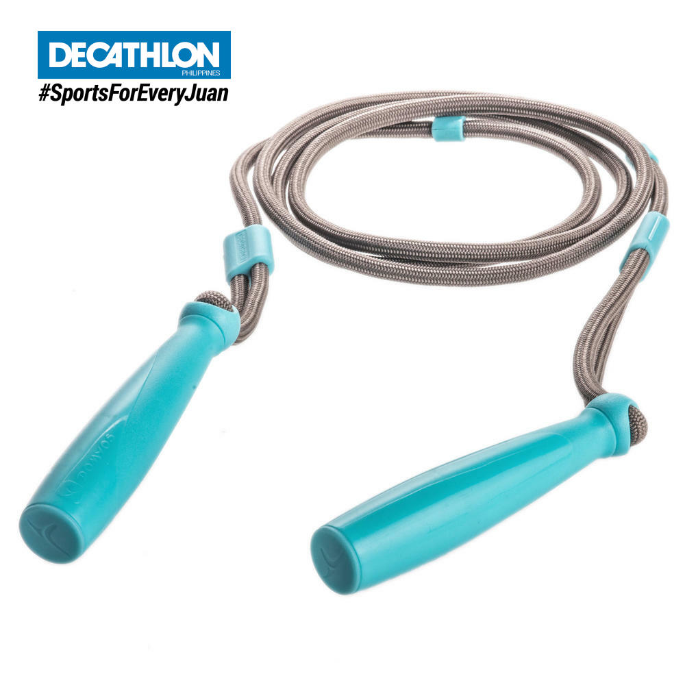 Rubber Skipping Rope JR500 Fitness Cardio Workout Blue - Domyos