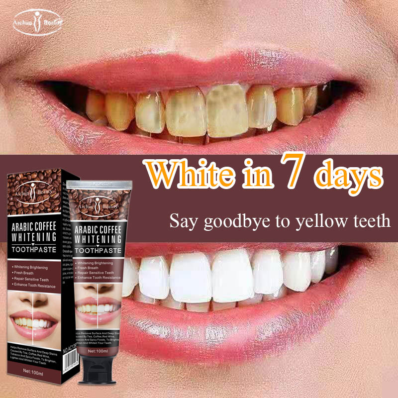 Coffee Bean Toothpaste Whitening Toothpaste Teeth Whitening Teeth Whitening Essence Teeth Oral Hygiene Essence Remove Interdental Black Stain Tea Stains Yellow Teeth Stains On Teeth Roots Coffee Stains Smoke And Alcohol Stains