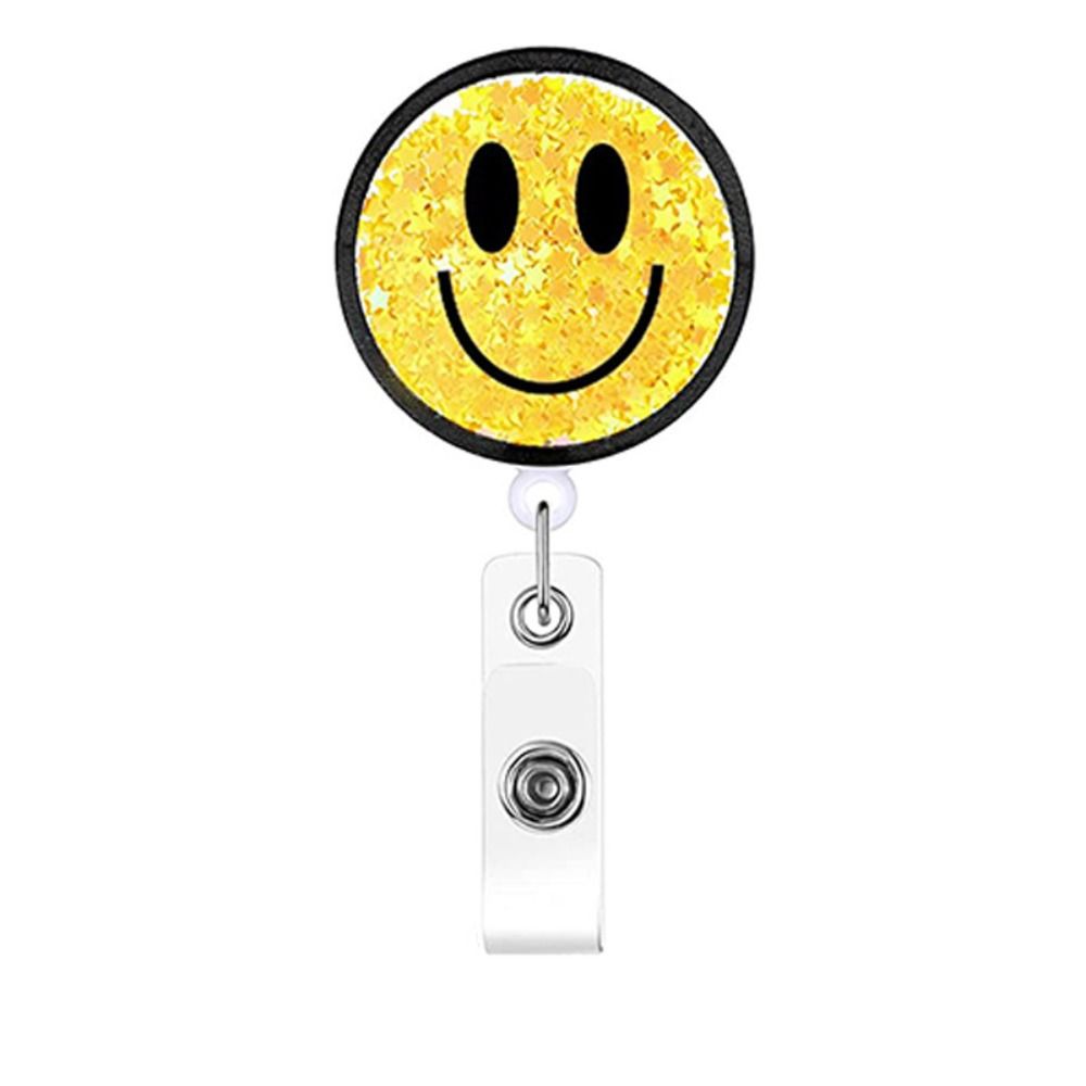 FUTUI Smiling Face Quicksand Employee Doctor Name Tag Badge Reels futui-smiling-face-quicksand-employee-doctor-name-tag-badge-reels