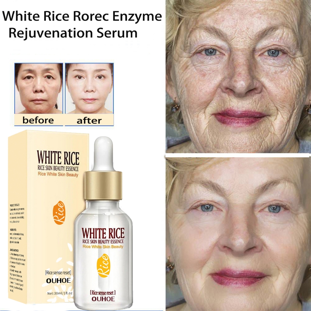 30ml White Rice Whitening Serum Face Cream Anti Wrinkles Anti Aging