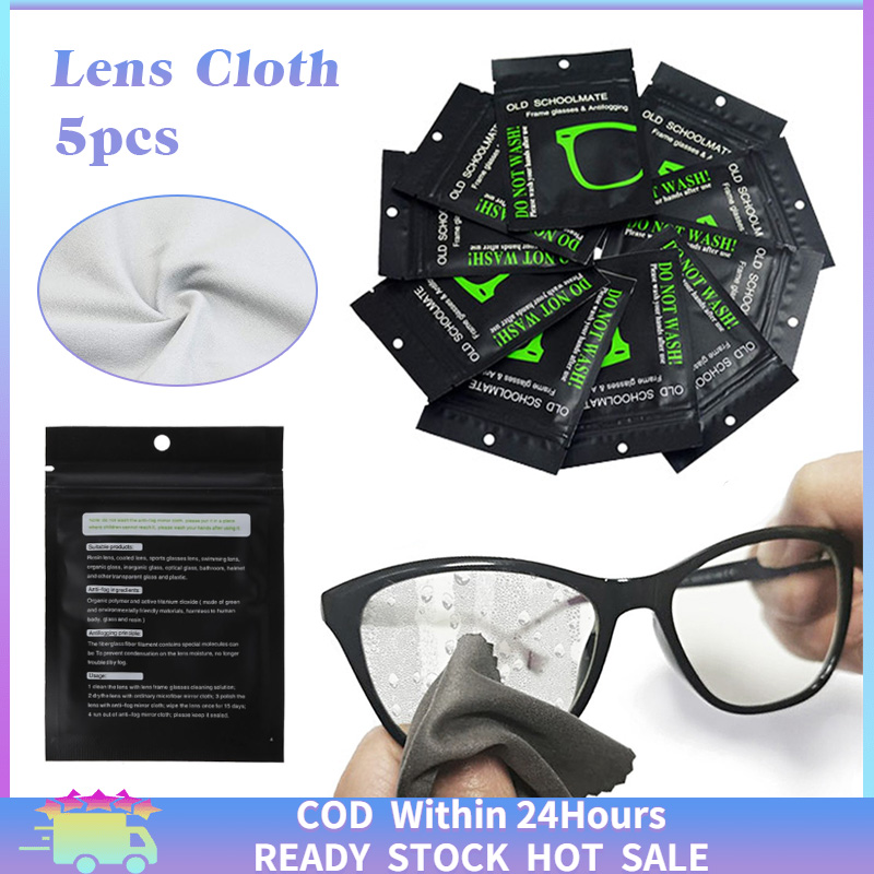 5Pcs Anti Fog Wipes for Glasses Reusable Suede Defogger Cloth for  Eyeglasses