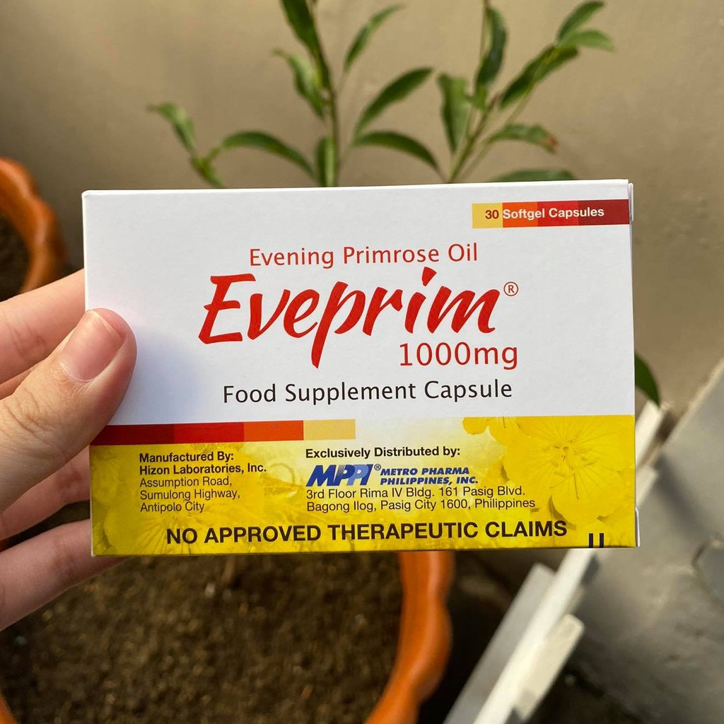 【Local Stock】 Eveprim Evening Primrose Oil 1000mg Softgel Capsule (sold per 10 capsules) Lazada PH