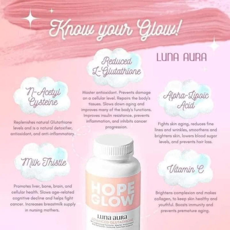glutathione shaklee NEW!! Hope Glow Luna Aura Advanced Glutathione / Promoting Healthy And  Youthful Skin / Formulated With Premium Synergist / Help You To Enhance  Your Natural Beauty / Contains Power Antioxidants / Helps