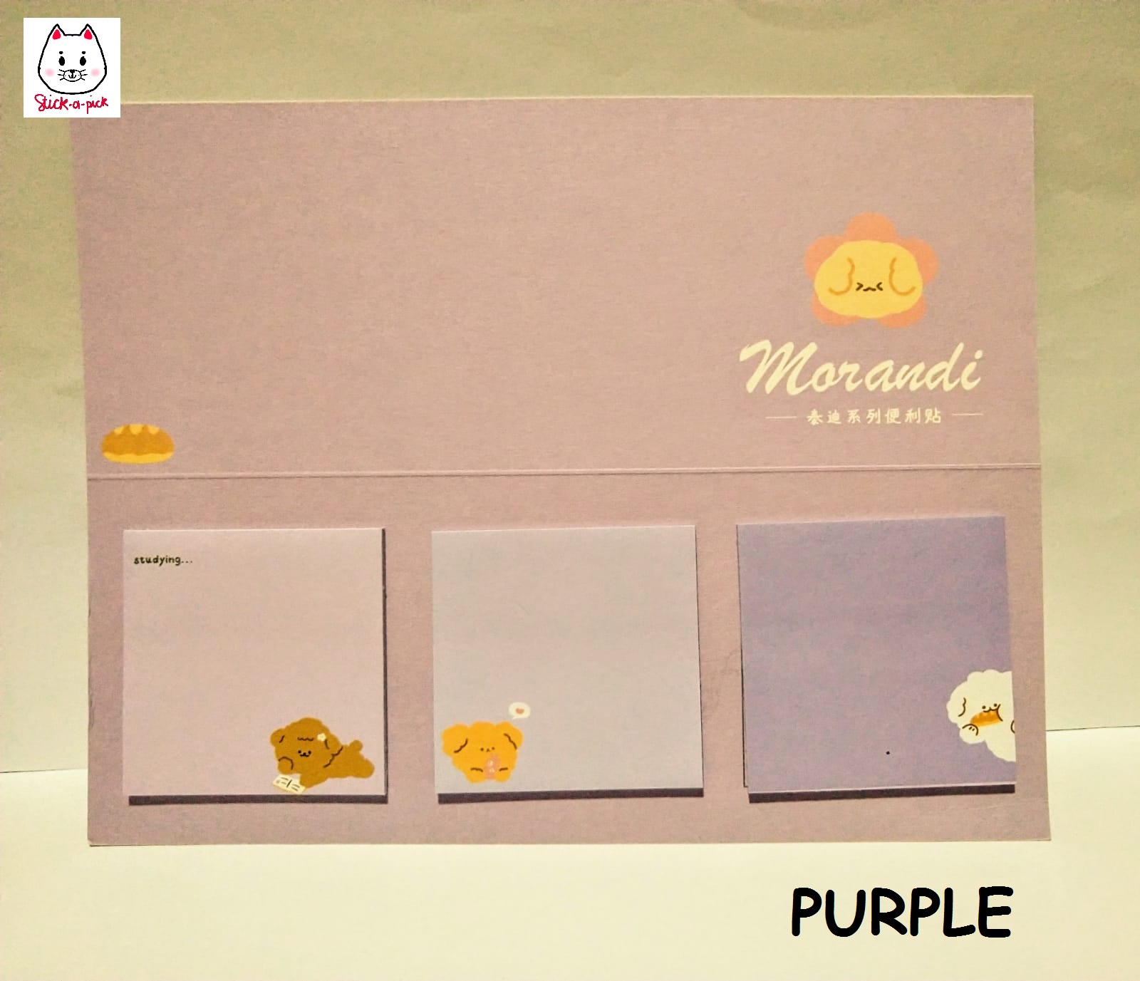 Note Tandee MORANDI KAWAII STICKY NOTE PAD DESK TOP STANDEE DESIGN (3 DESIGNS / 60 ...