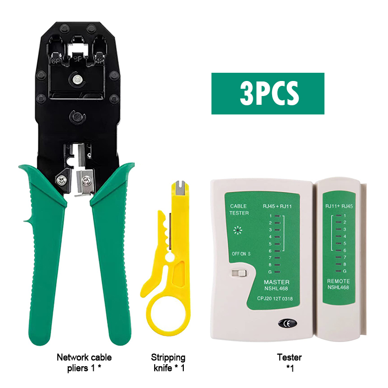 10pc Network Cable Tester Wire Tool Set RJ45 RJ11 CAT5 Cable Tester