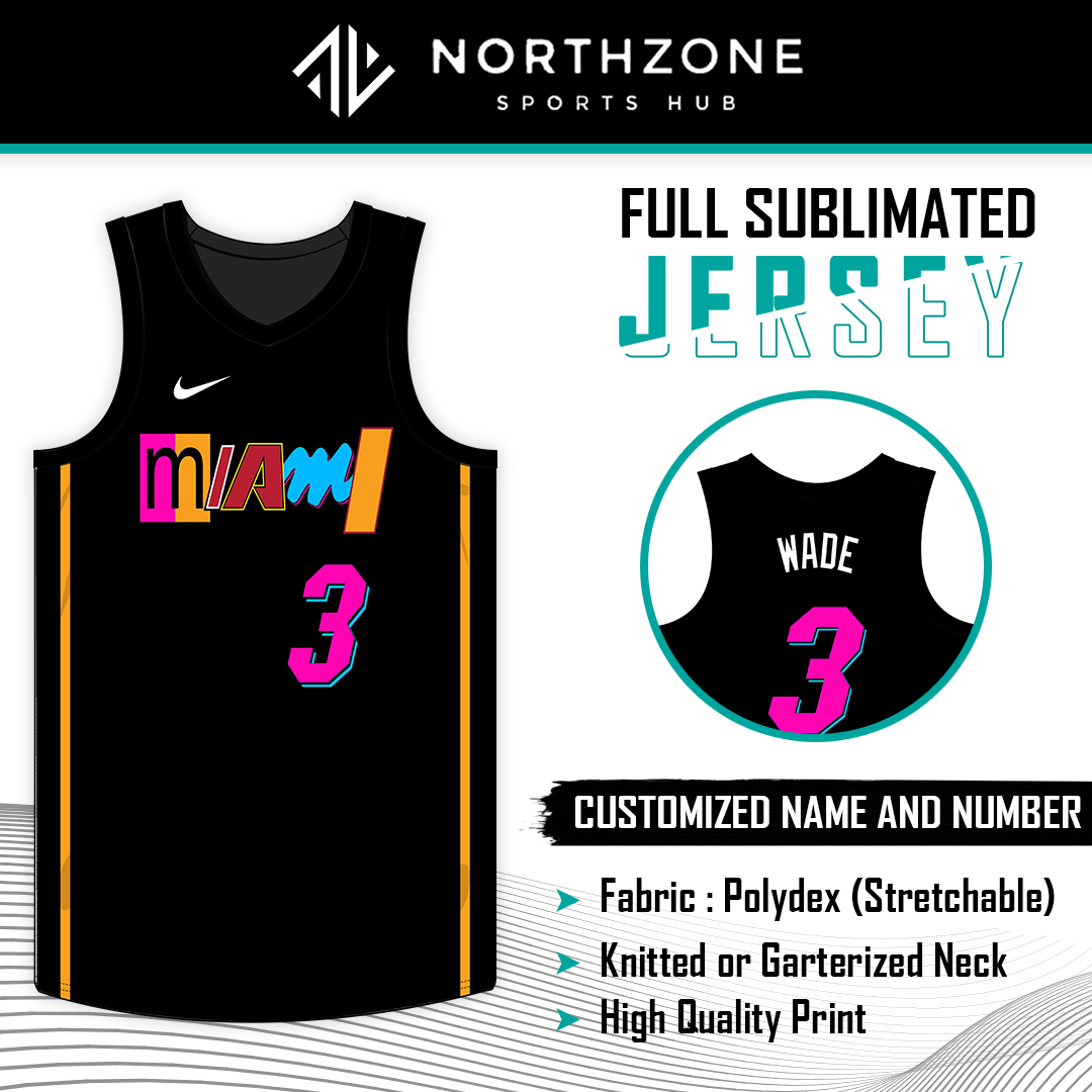 NORTHZONE NBA Miami Heat City Edition 2022 Full Sublimated Basketball Jersey,  Jersey For Men (TOP)
