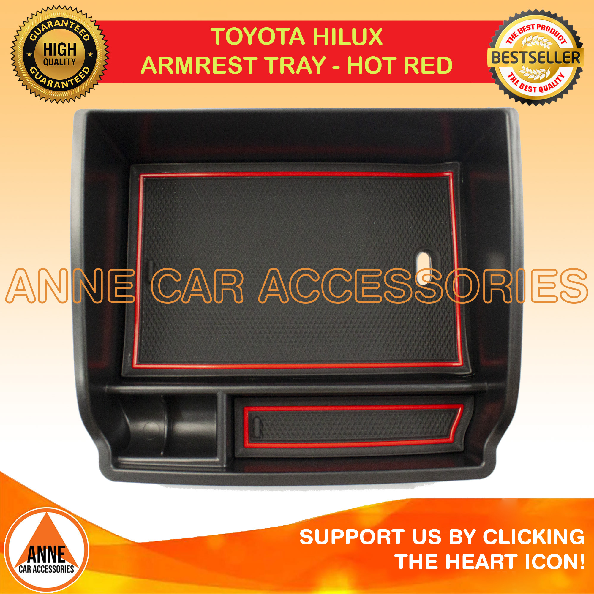Toyota Hilux Car Armrest Tray Storage Box Console Coin Tray Car