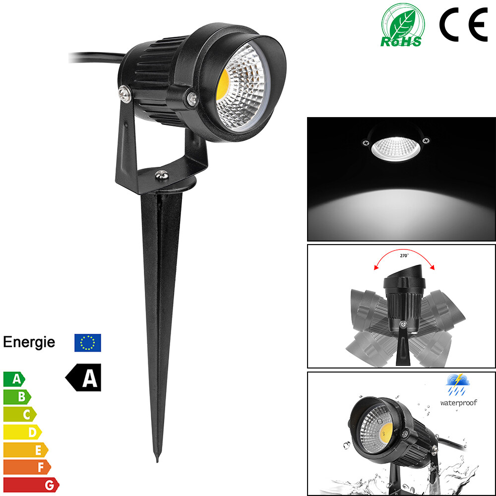 OurLeeme 3x3W LED Lawn Garden Flood Light – Green Light, IP65 Waterproof, AC 85-265V, With Spike & Screw Mount For Yard, Patio, Pathway