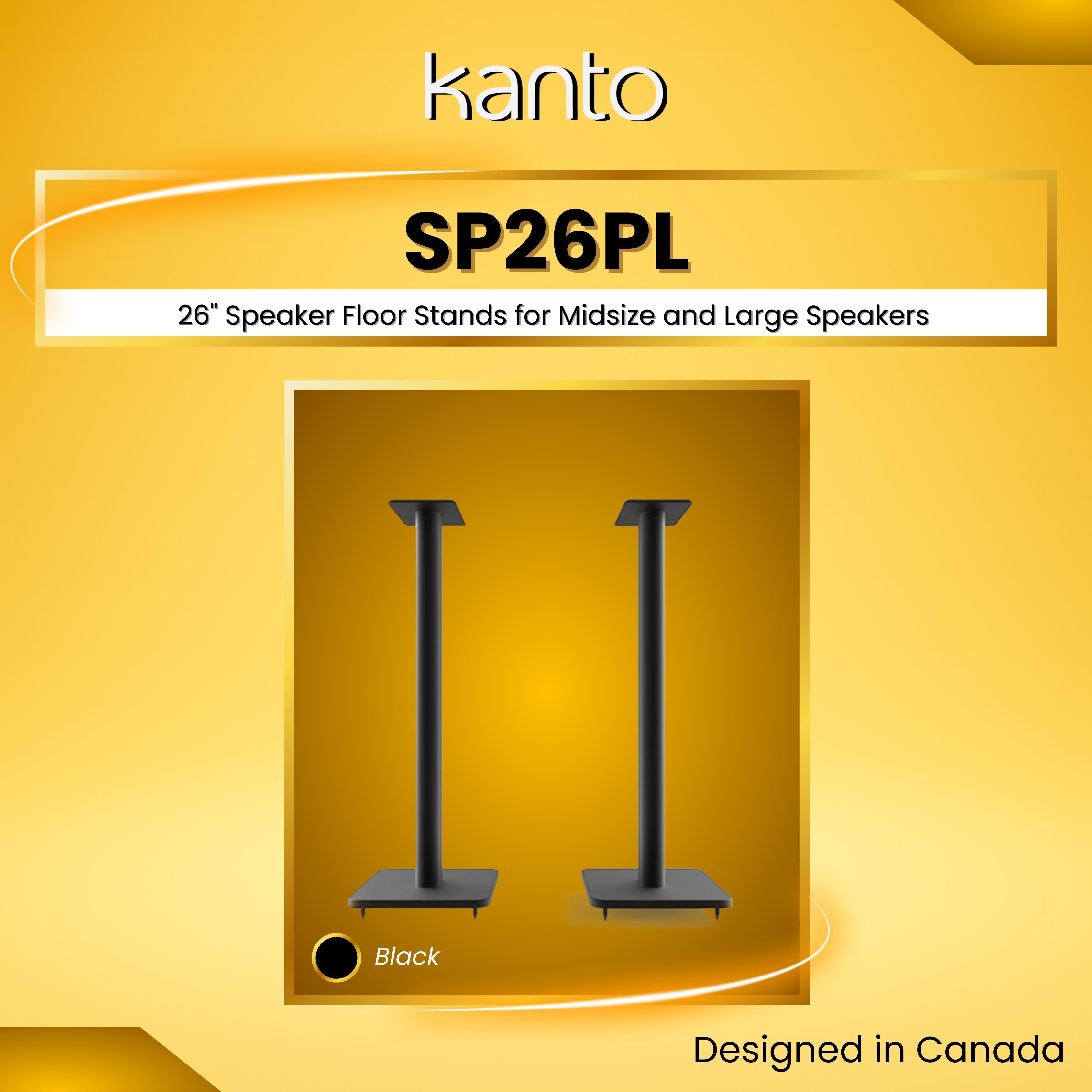 Kanto SP26PL 26" Bookshelf Speaker Stands with Rotating Top Plates and