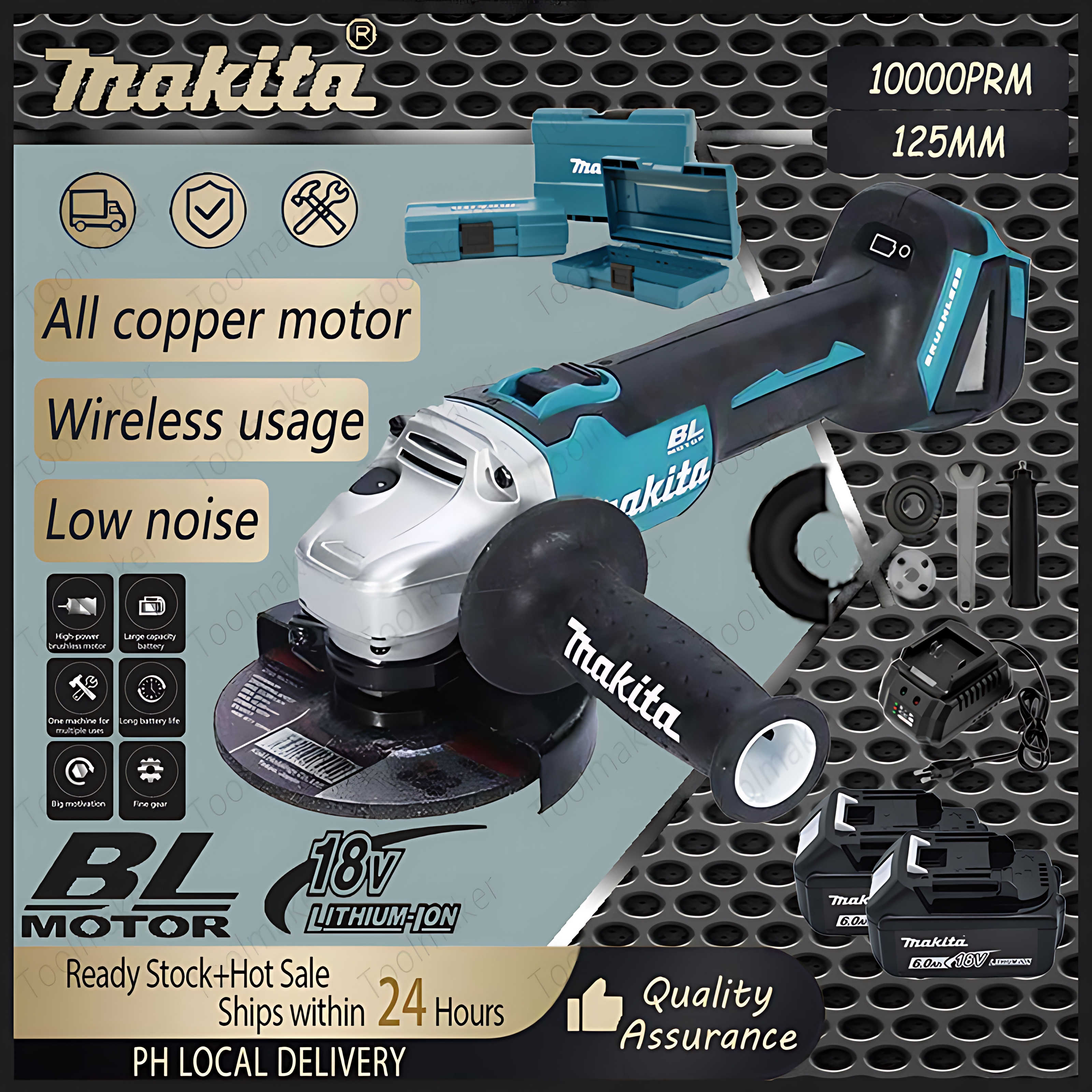 Makita angle discount grinder with battery