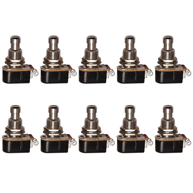 Guitar Effects Pedal Box Momentary SPST Button Stomp Foot Switch Push Button Pack of 10