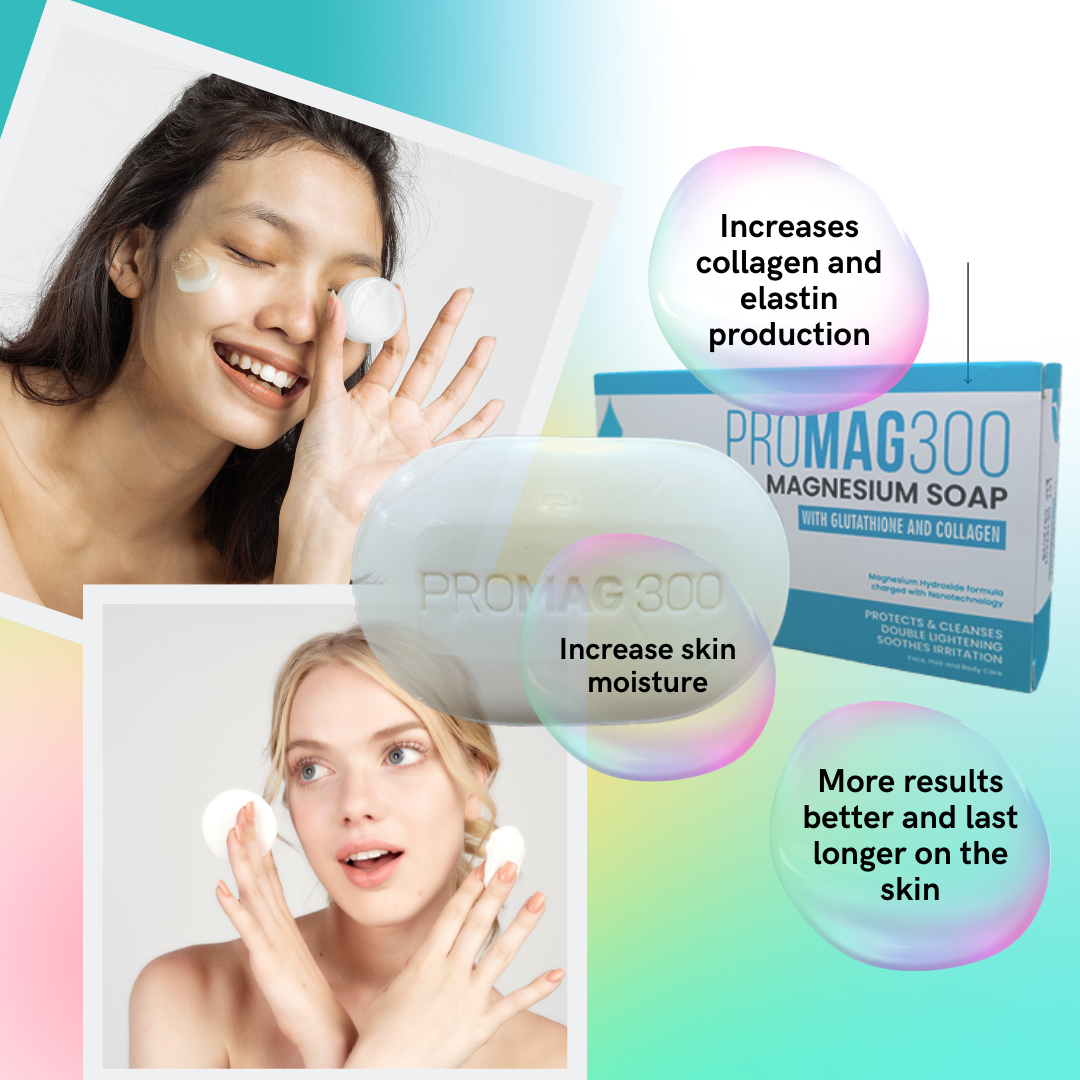 PROMAG300 MAGNESIUM SOAP WITH COLLAGEN 135G WHITENING, ACNE, DRY SKIN