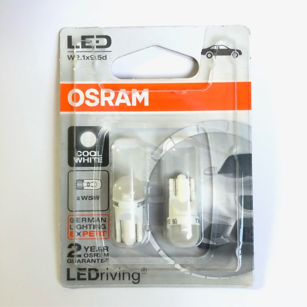Port Rouse Anvendelig OSRAM LED (PARK LIGHT) W5W - OSRAM - 0.5 WATTS - COOL WHITE (2pcs)  (GENUINE) SAME SOCKET WITH T10 & T13 | Lazada PH