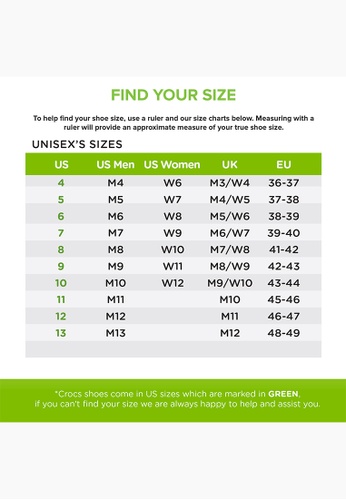 crocs size chart mens to womens