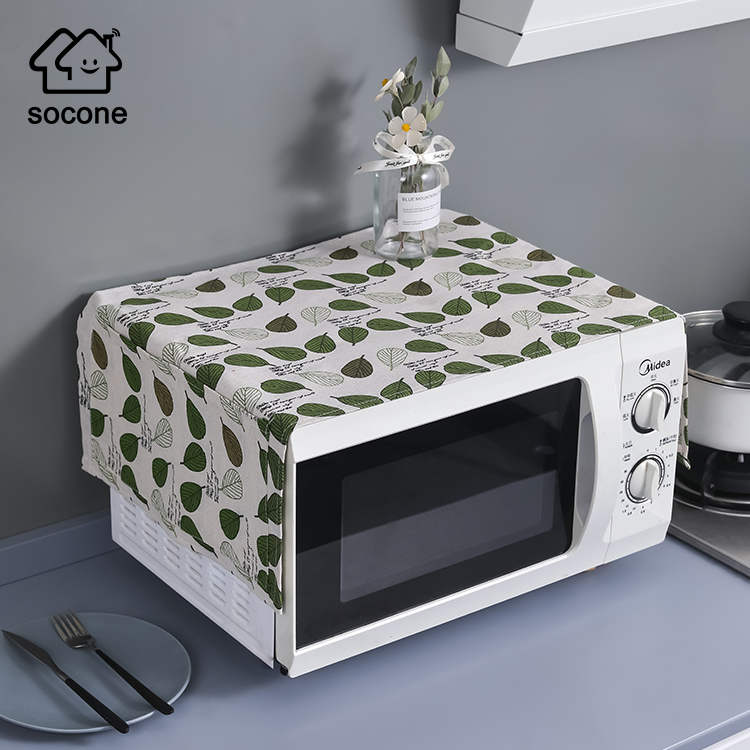 Cotton Microwave Oven Cover, Linen Microwave Oven Cover