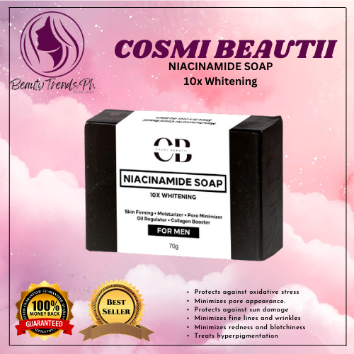 COSMI BEAUTII NIACINAMIDE SOAP CB SOAP 10X WHITENING FOR MEN'S FACE ...