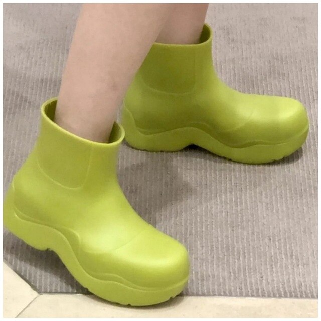 2020ยี่ห้อใหม่ผู้หญิงรองเท้าบูทหน้าฝนใหม่ Ruer สุภาพสตรีเดินกันน้ำ Rainboots ข้อเท้าสบายๆด้านล่างสั้น Boot S