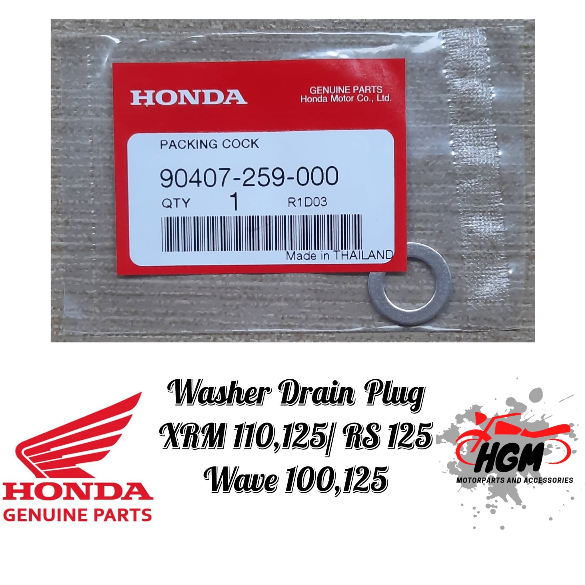 DRAIN PLUG WASHER HONDA GENUINE (90407259000) Lazada PH