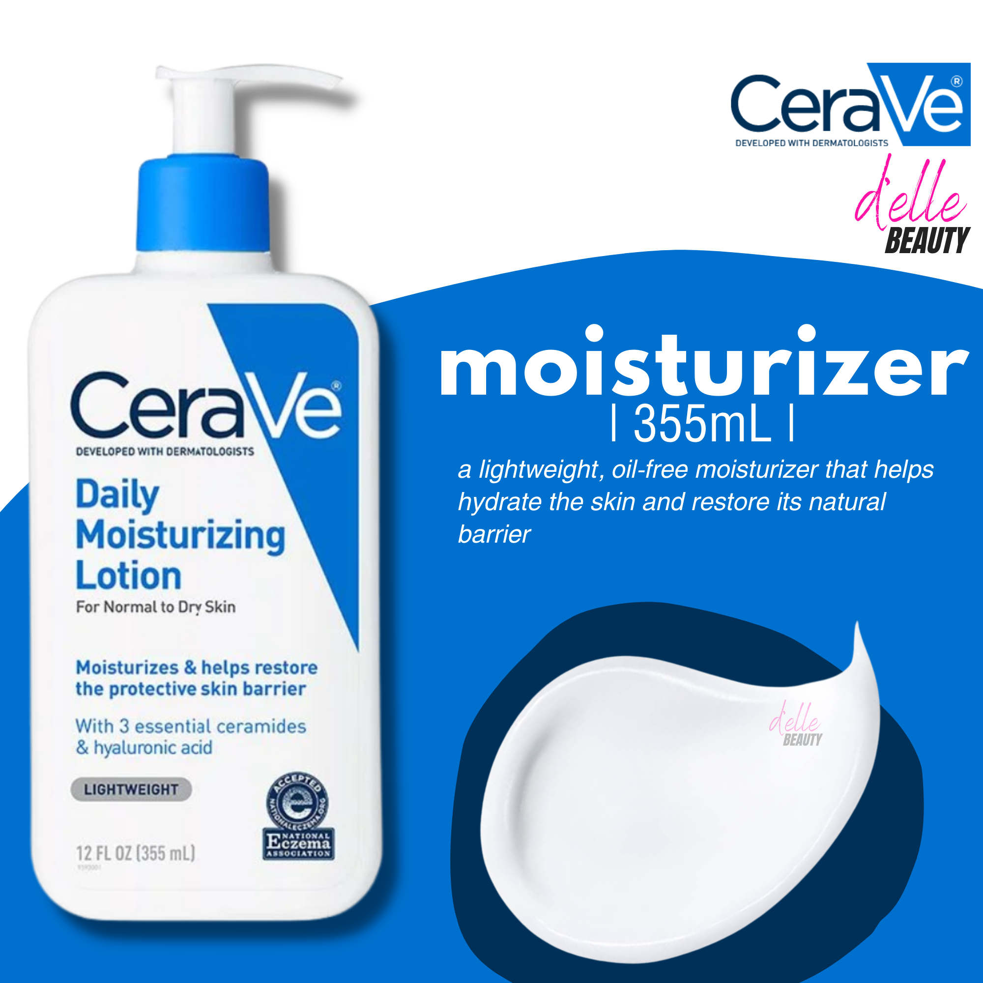 CeraVe Daily Moisturizing Lotion for Normal to Dry Skin 87mL 237mL ...