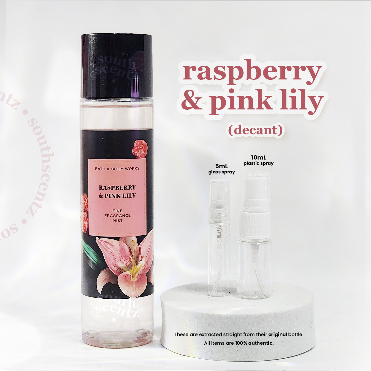 Raspberry Pink Lily RARE BBW Bath and Body Works 5mL 10mL