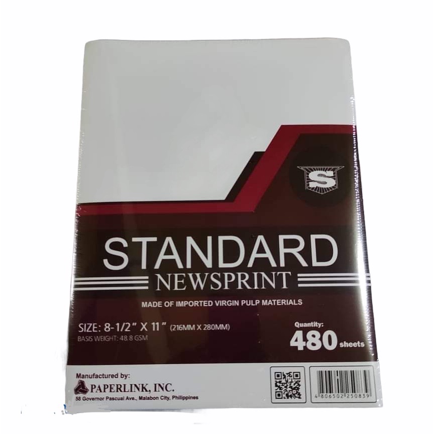 NEWSPRINT LETTER/LONG 70GSM Lazada PH