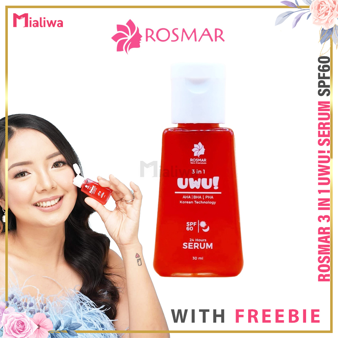 Rosmar UWU AHA BHA PHA 24 Hours Serum SPF60, Pampaputi Whitening ...