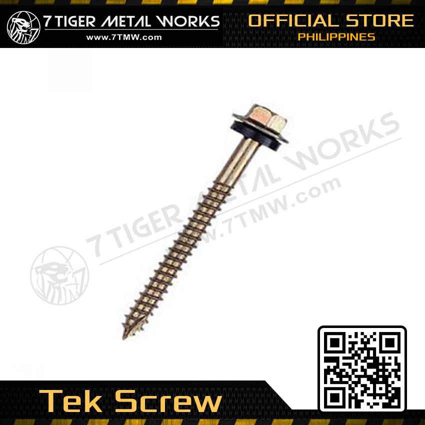 Tek Screw with Rubber Washer 12mm / Selfdrilling screws / Per Pack