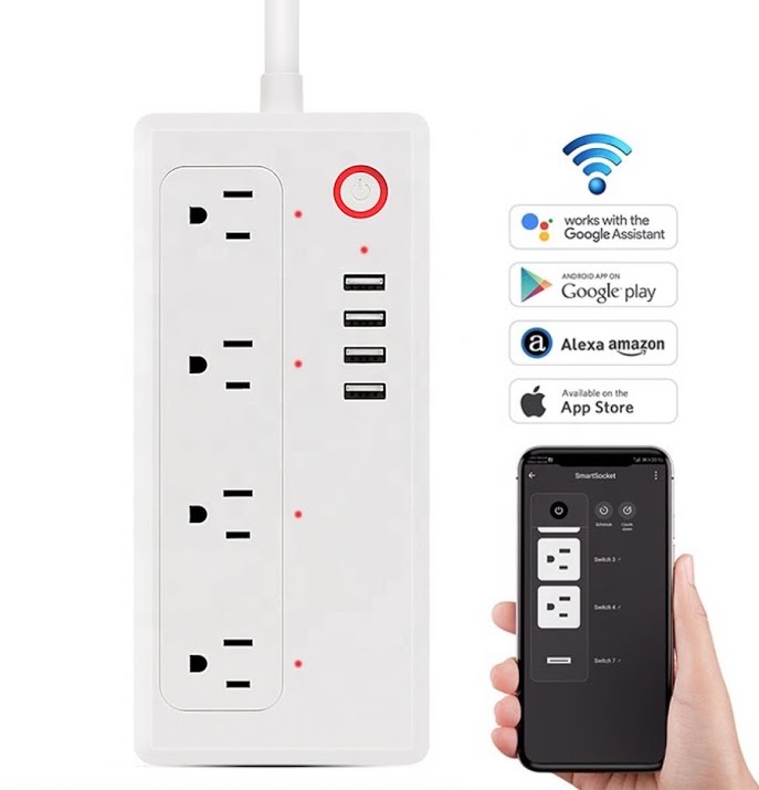 SMART POWER EXTENSION OUTLET WITH USB WIFI EXTENSION / SMART