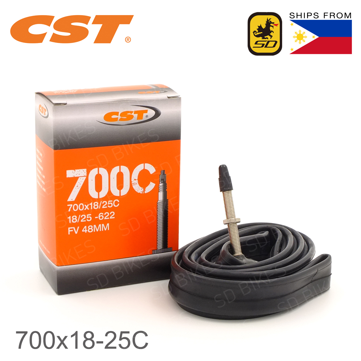 CST 700 x 18-25c Bicycle Inner Tube Presta Long Valve 48mm (Sold