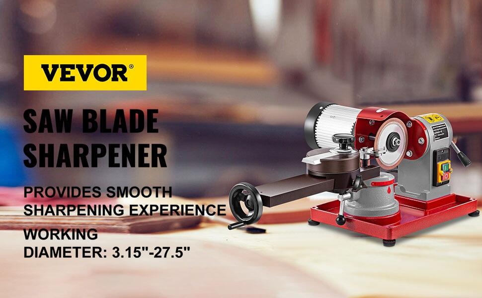 370W Circular Saw Blade Grinder Sharpener 5Inch Wheel Rotary Angle Mill  Grinding for Carbide Tipped Saw Wood-Based Panel